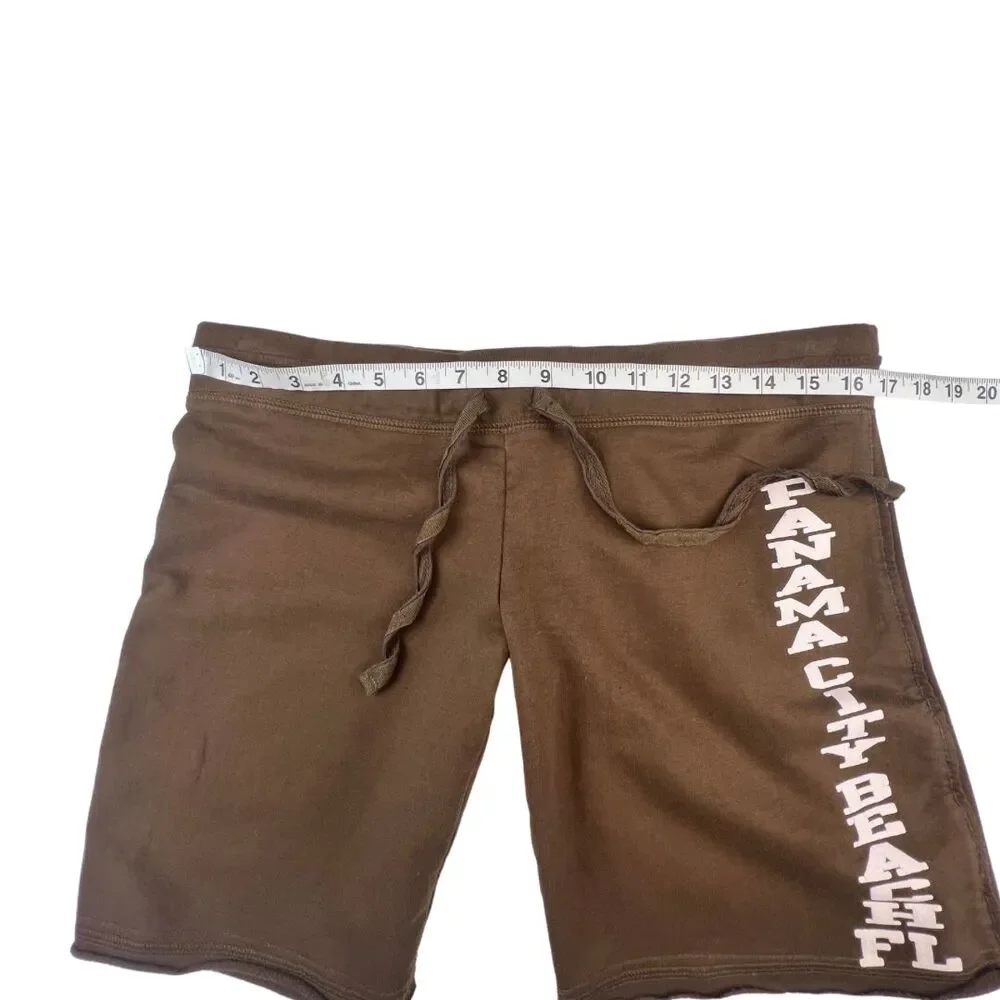 Vintage Girl Knit Shorts Large Panama City FL Y2K Graphic Drawstring Casual Pant - Picture 3 of 9